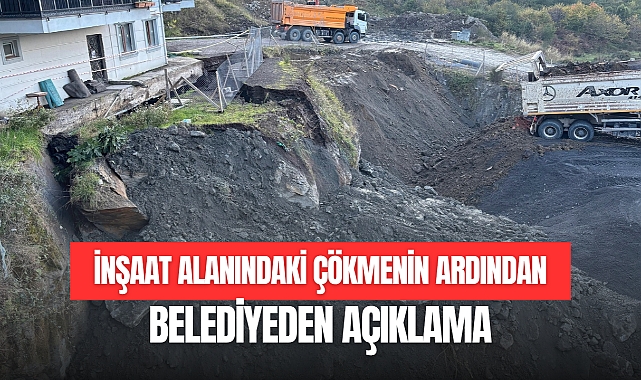 ÇÖKME OLAYININ ARDINDAN BELEDİYEDEN AÇIKLAMA