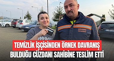 TEMİZLİK İŞÇİSİNDEN ÖRNEK DAVRANIŞ