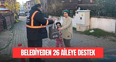 BELEDİYEDEN 26 AİLEYE DESTEK
