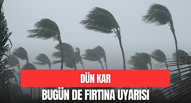 DÜN KAR BUGÜN DE FIRTINA UYARISI