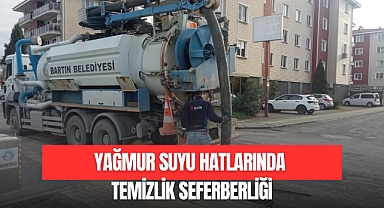 YAĞMUR SUYU HATLARINDA TEMİZLİK SEFERBERLİĞİ