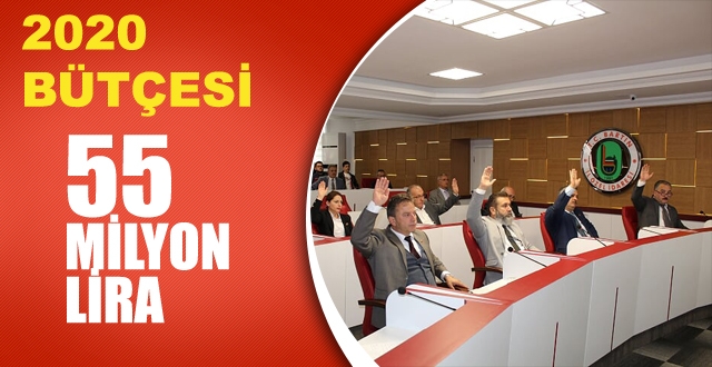 2020 bütçesi 55 milyon TL