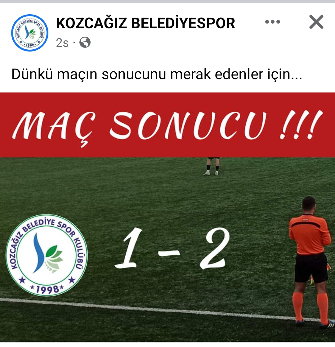 Kozcağız Belediyespor’dan hakeme tepki