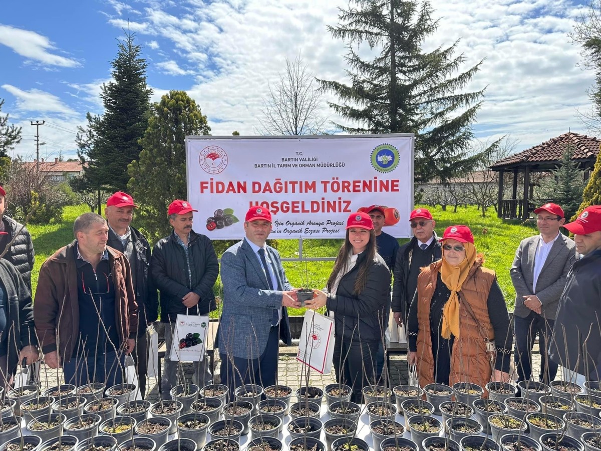 Fidanlar üreticilere dağıtıldı