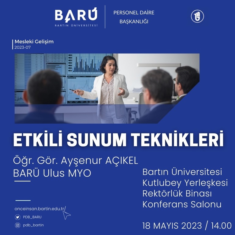 BARÜ'de etkili sunum teknikleri!