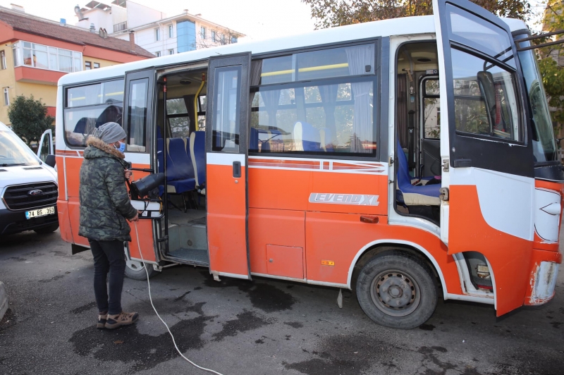 40 bin 853 araç dezenfekte edildi