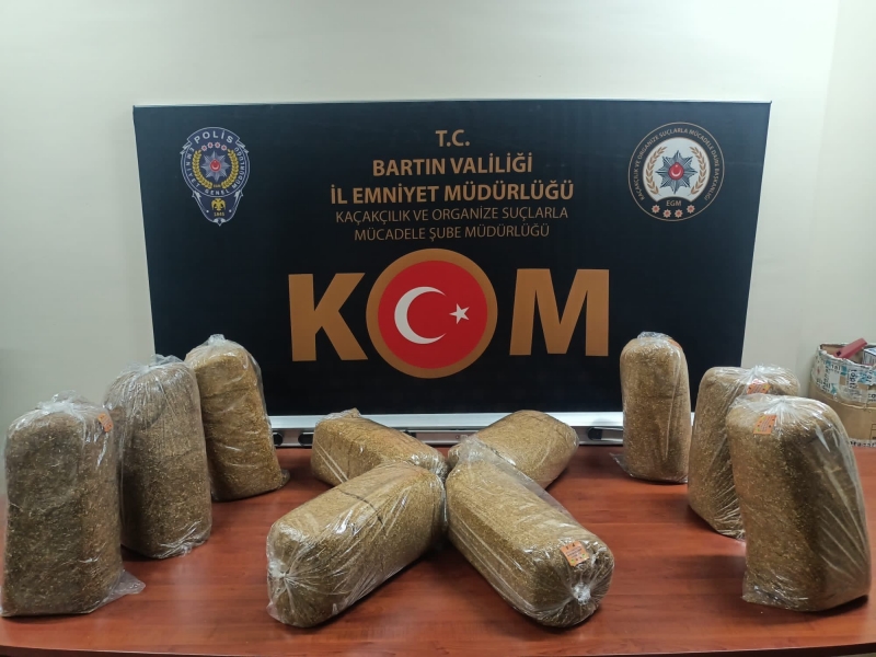 50 kg kaçak tütün ele geçirildi