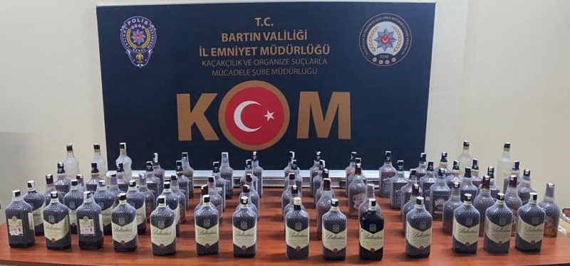 74 şişe kaçak içki ile yakalandı