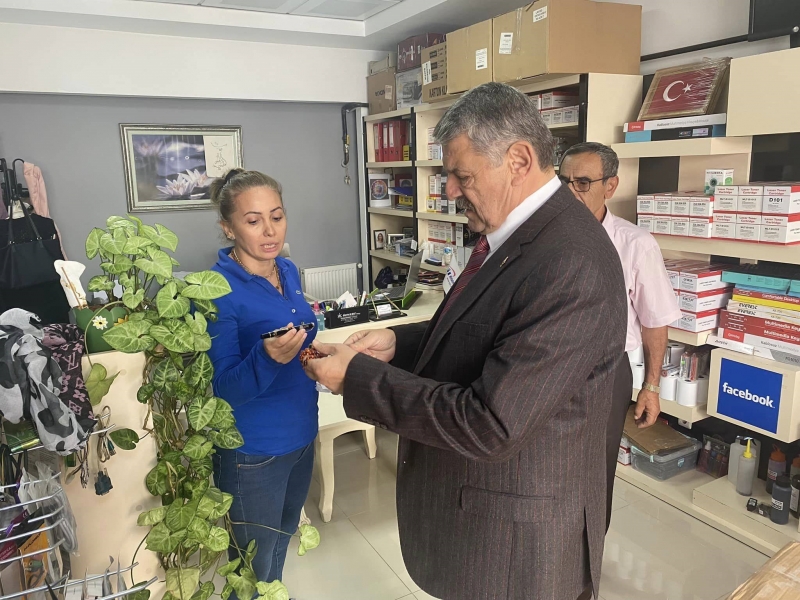 Akın’dan Yukarı Çarşı esnafına ziyaret
