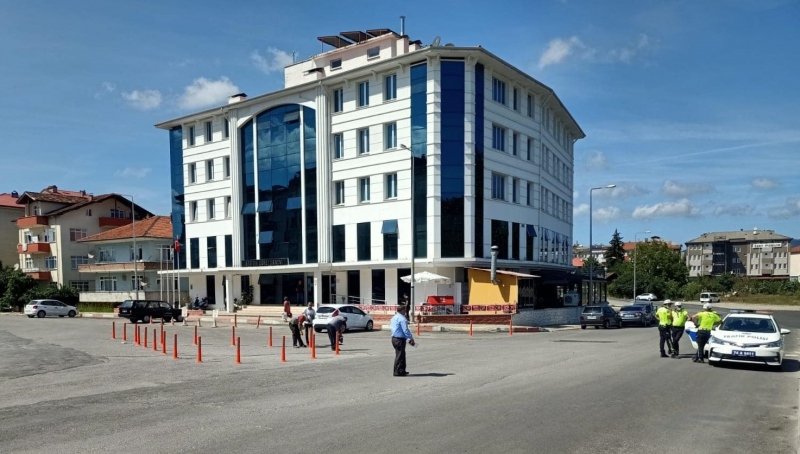 Bağlantı yoluna delinatörlü önlem