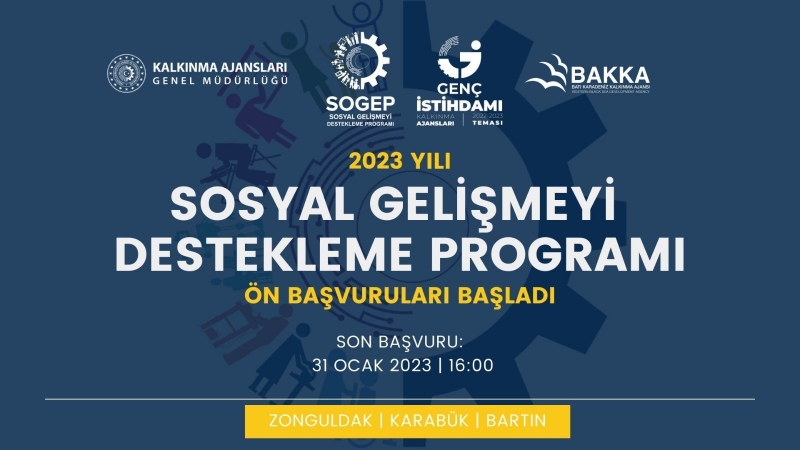 BAKKA, 2023 Yılı SOGEP Ön Başvuruları açıldı