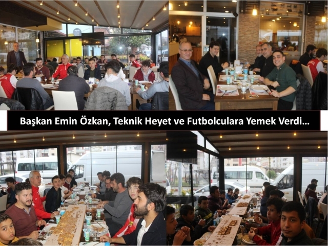 Bartın ANKA Spor Başkanı Özkan, takıma yemek verdi