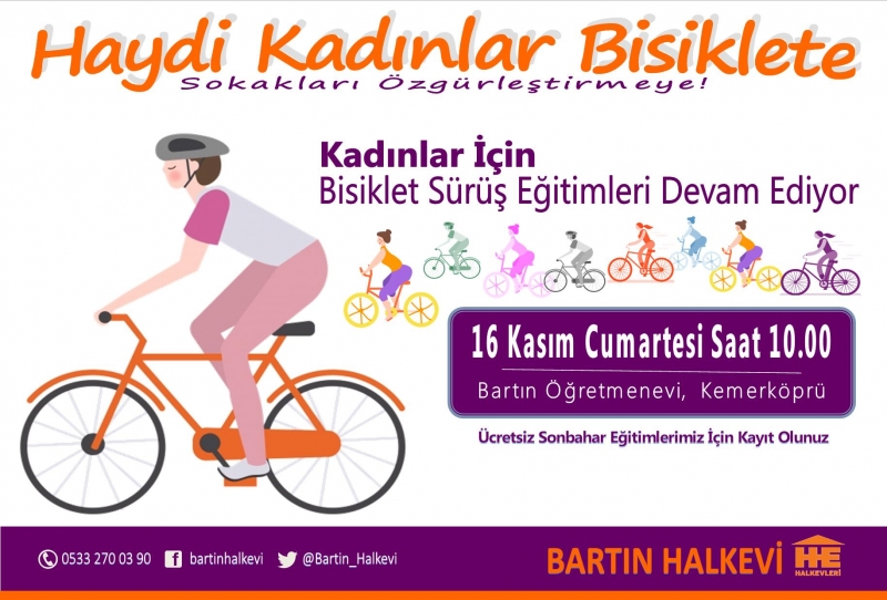 Bartın Halkevi: “Kadınları bisiklet özgürleştirir”