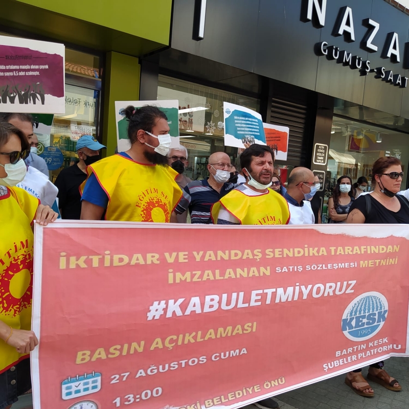 Bartın KESK Şubeler Platformu: “TİS mutabakatını kabul etmiyoruz”