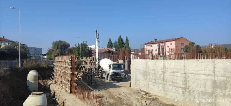 Bartın Merkez Camii ve Külliyesi’nde çalışmalar devam ediyor Kubbenin ilk kolon betonu döküldü
