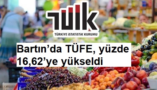 Bartın’da TÜFE, yüzde 16,62’ye yükseldi