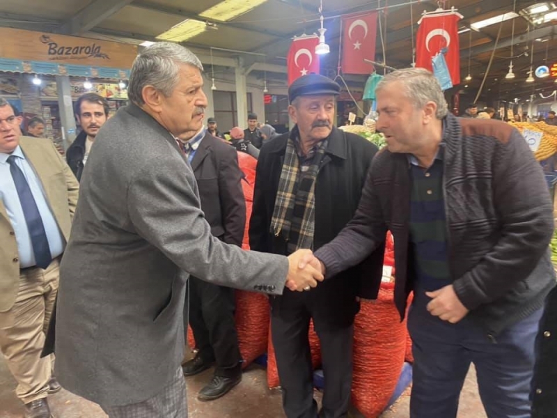 Başkan’dan esnafa geçmiş olsun ziyareti