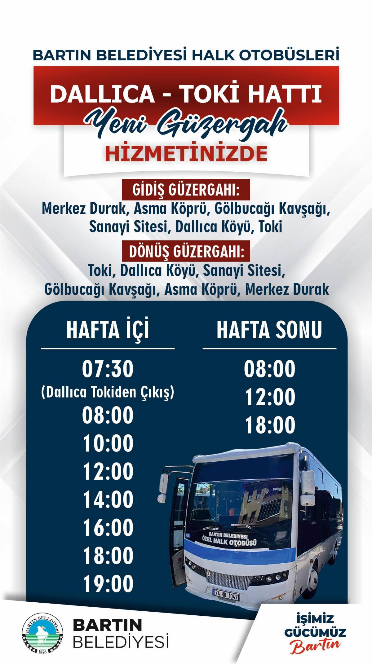 Halk Otobüsünde Yeni Güzergah